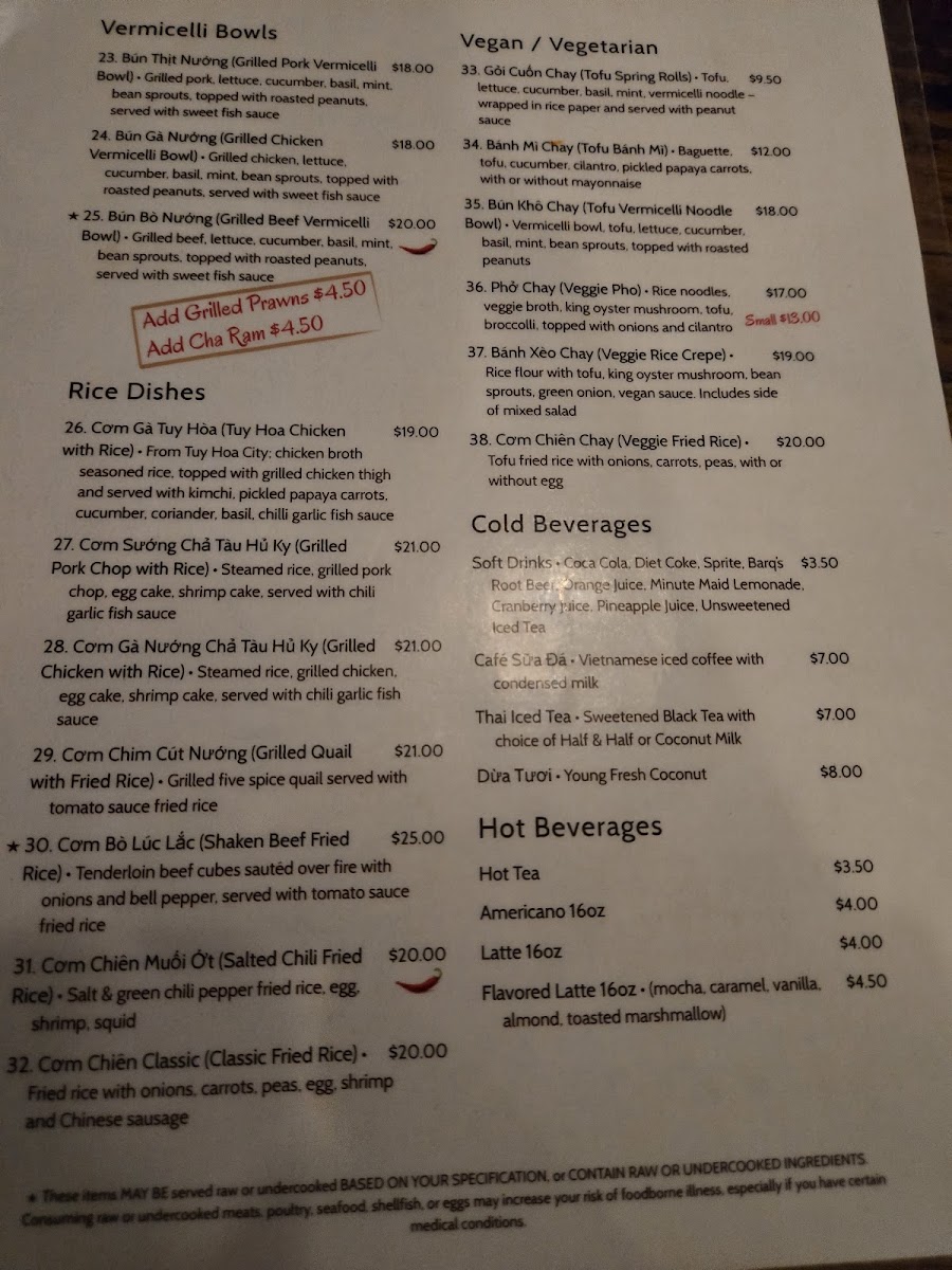 La Cà Bar Menu - Image 3